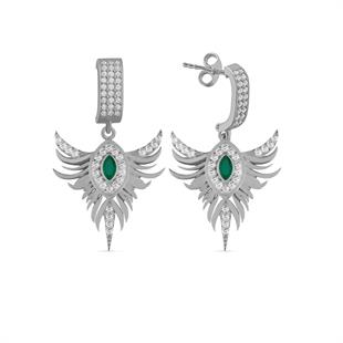 925 Ayar Gümüş Anka Kuşu Küpe