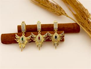 925 Ayar Gümüş Anka Kuşu Yakut Taşlı Charm