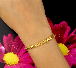 925 Ayar Gümüş Arpa Pullu Zincir Bileklik