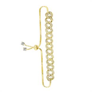 925 Ayar Gümüş Asansörlü Gold Gurmet Bileklik