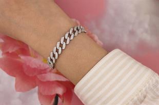 925 Ayar Gümüş Asansörlü Gurmet Zincir Bileklik