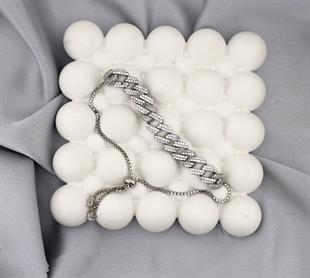 925 Ayar Gümüş Asansörlü Gurmet Zincir Bileklik