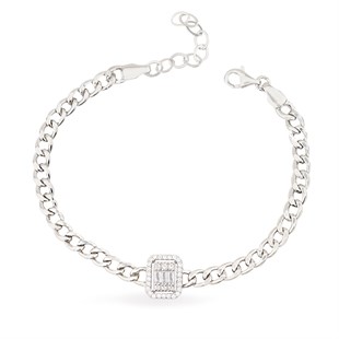 925 Ayar Gümüş Baget Gurmet Bileklik