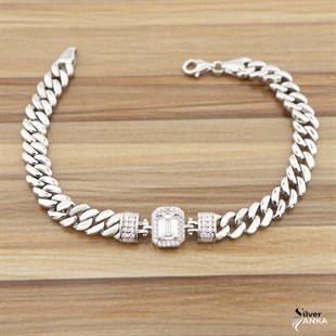 925 Ayar Gümüş Baget Şık Gurmet Bileklik