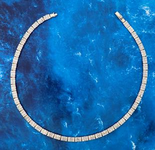 925 Ayar Gümüş Baget Su Yolu Kolye