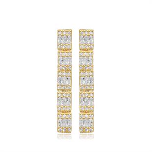 925 Ayar Gümüş Baget Su Yolu Küpe