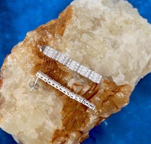 925 Ayar Gümüş Baget Su Yolu Küpe