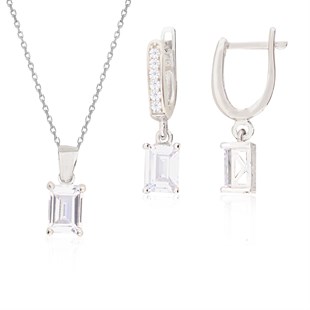 925 Ayar Gümüş Baget Takı Seti