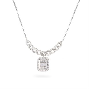 925 Ayar Gümüş Baget Takı Seti Zincir Detay