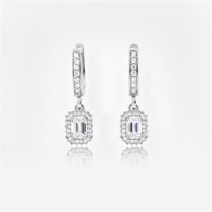 925 Ayar Gümüş Baget Taşlı Anturaj Küpe