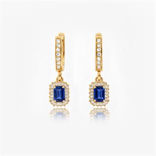 925 Ayar Gümüş Baget Taşlı Anturaj Küpe