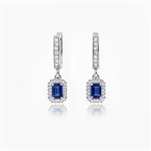 925 Ayar Gümüş Baget Taşlı Anturaj Küpe