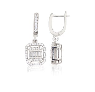 925 Ayar Gümüş Büyük Baget Taşlı Set