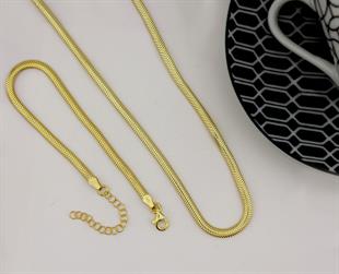 925 Ayar Gümüş Balık Sırtı Zincir Bileklik