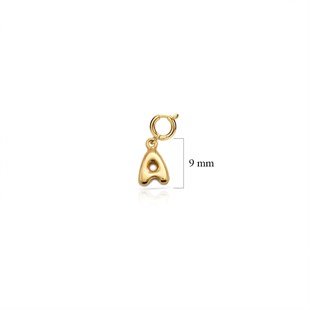 925 Ayar Gümüş Balon Harf Kolye Ucu - Charm 