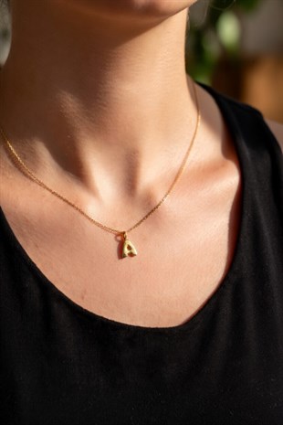 925 Ayar Gümüş Balon Harfli Kolye