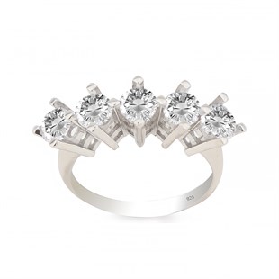 925 Ayar Gümüş Beştaş Takı Seti Gümüş Yüzük ve Gümüş Küpe