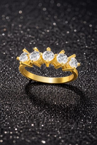 925 Ayar Gümüş Beştaş Yüzük