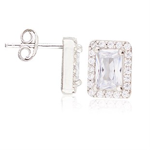 925 Ayar Gümüş Beyaz Baget Takı Seti