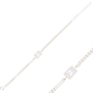 925 Ayar Gümüş Beyaz Baget Takı Seti