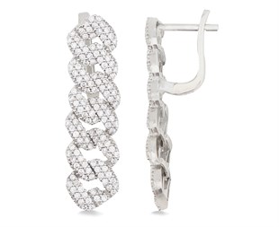 925 Ayar Gümüş Beyaz Gurmet Şık Küpe