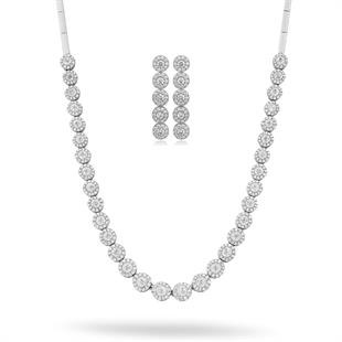 925 Ayar Gümüş Beyaz Su Yolu Takı Seti