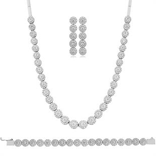 925 Ayar Gümüş Beyaz Su Yolu Takı Seti