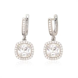 925 Ayar Gümüş Beyaz Taşlı Takı Seti