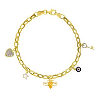 925 Ayar Gümüş Charm Bileklik