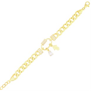 925 Ayar Gümüş Charm Gurmet Zincir Bileklik