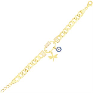 925 Ayar Gümüş Charm Gurmet Zincir Bileklik