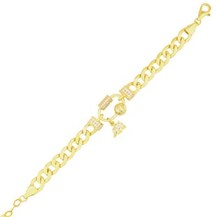 925 Ayar Gümüş Charm Gurmet Zincir Bileklik