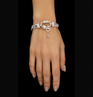 925 Ayar Gümüş Charm Gurmet Zincir Bileklik