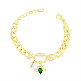 925 Ayar Gümüş Charm Gurmet Zincir Bileklik