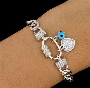 925 Ayar Gümüş Charm Gurmet Zincir Bileklik