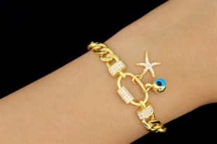 925 Ayar Gümüş Charm Gurmet Zincir Bileklik