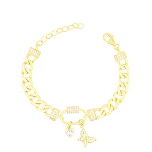 925 Ayar Gümüş Charm Gurmet Zincir Bileklik