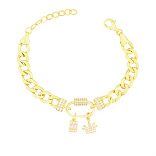 925 Ayar Gümüş Charm Gurmet Zincir Bileklik