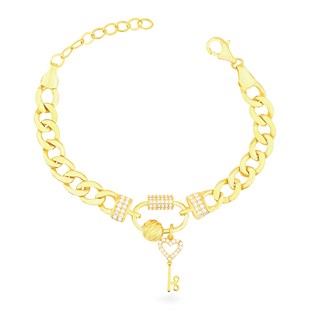 925 Ayar Gümüş Charm Gurmet Zincir Bileklik