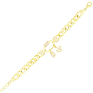 925 Ayar Gümüş Charm Gurmet Zincir Bileklik