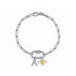 925 Ayar Gümüş Charm Kilitli Bileklik ( KİŞİSELLEŞTİRİLEBİLİR)