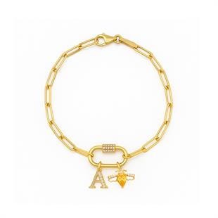 925 Ayar Gümüş Charm Kilitli Bileklik ( KİŞİSELLEŞTİRİLEBİLİR)