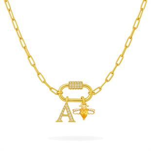 925 Ayar Gümüş Charm Kilitli Kolye ( KİŞİSELLEŞTİRİLEBİLİR)