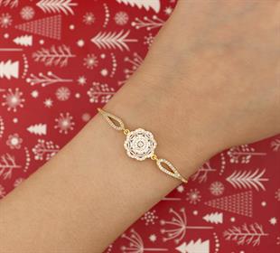 925 Ayar Gümüş Çiçek Bileklik