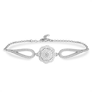 925 Ayar Gümüş Çiçek Bileklik