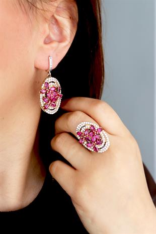 925 Ayar Gümüş Çiçek Detaylı Otantik Yüzük