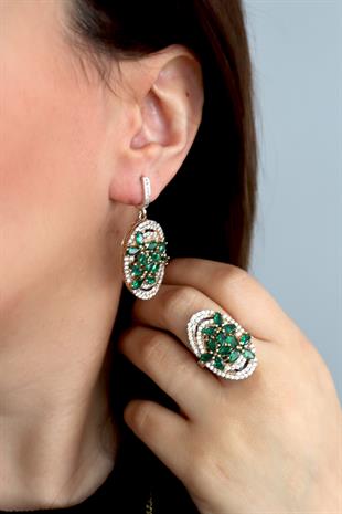 925 Ayar Gümüş Çiçek Detaylı Otantik Yüzük