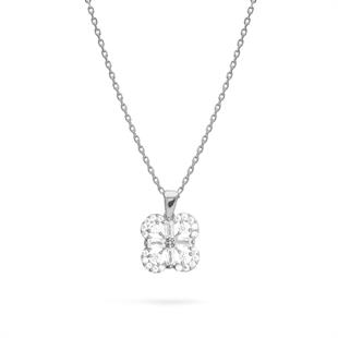 925 Ayar Gümüş Çiçek Kolye