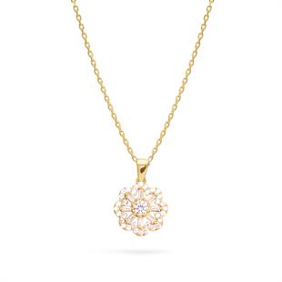 925 Ayar Gümüş Çiçek Kolye