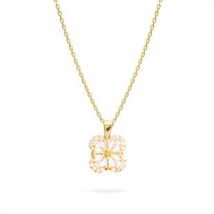 925 Ayar Gümüş Çiçek Kolye